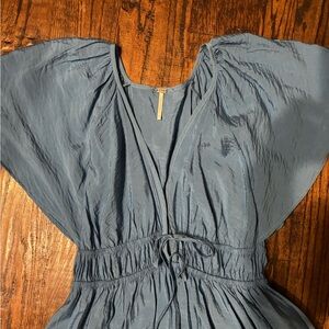 YFB blue V-Neck vacay maxi Dress